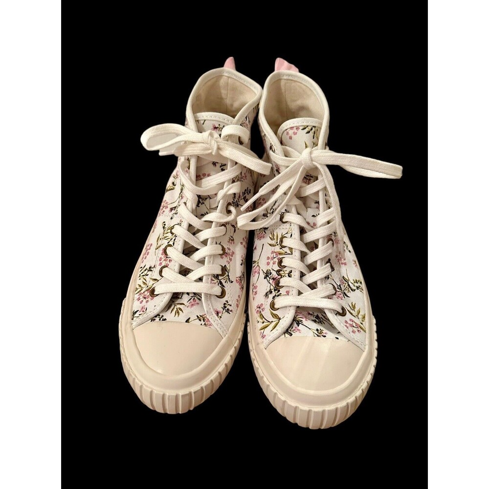 J.Crew Women's $88 Classic High Top Sneakers Whisp Floral Size 7M BF748 - Picture 2 of 7
